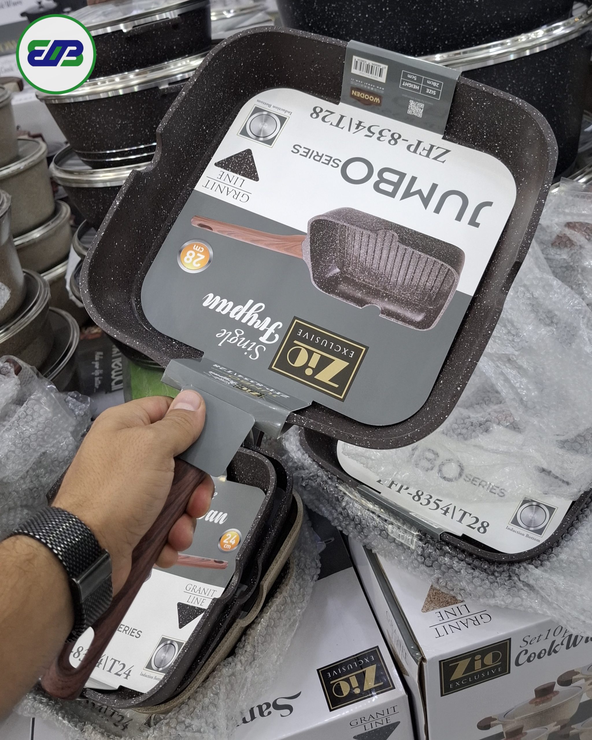 ماهیتابه گرانیتی تک دسته گریل زیو مدل Z_8354