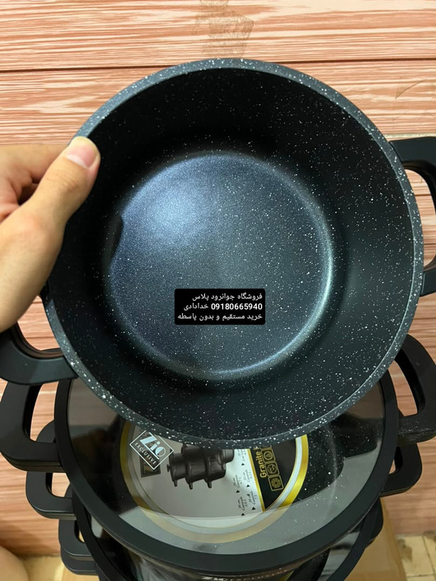 سرویس قابلمه 10 پارچه گرانیتی زیو طرح ولکانو مدل ZCS_8740\5S32